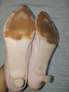 Elegant Peach  Pointed Toe Ballet heels