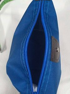 Blue And Maroon Waterproof Makeup Pouch