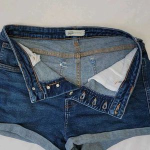 Zara High Waisted Denim Shorts LR-79