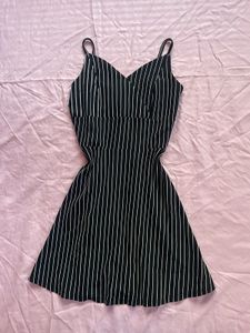 Chic Vertical Stripe Mini Dress