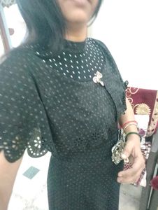 Elegant Black Cape Dress