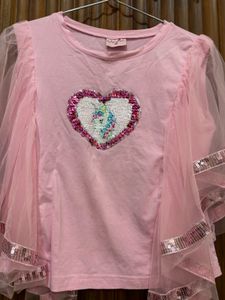 Sparkly Unicorn Heart T-Shirt