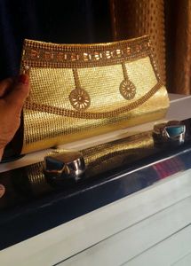 Gold Embellished Clutch