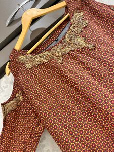 Elegant Printed Kurta gown with Cold Shoulder