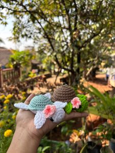 Crochet Turtle Keychains (Set of 2)
