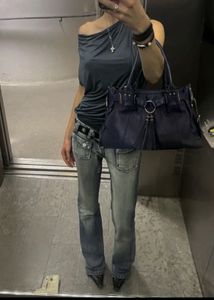 Authentic Balenciga Navy pebbled shoulder
