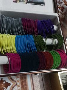 Colorful Velvet Bangle Set