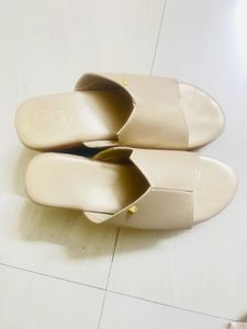 Elegant Beige Slip-On Sandals