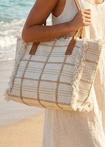 Boho Textured Tote Bag
