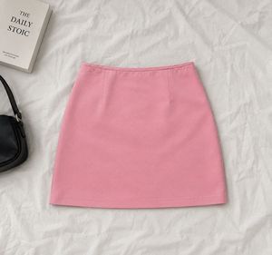 Cute Pink A-Line Mini Skirt