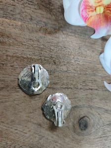 Vintage Unique Silver Tone Statement Earrings