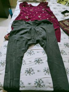 Embroidered mirror fitted italian silk salwar suit