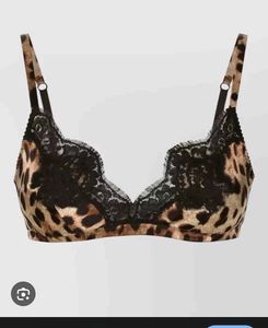 Leopard Print Lace Trim Bra with brief 👍👍😍