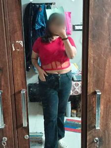 Stylish Women's redish maroon crop top