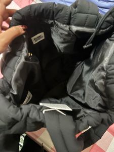 Black Puffer Tote Bag