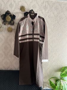 brown kurta