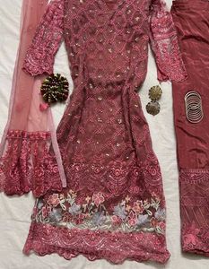 Embroidered Kurta Set with Dupatta