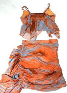 Chic Abstract Print Co-ord Set