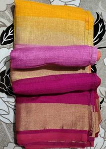 Vibrant Striped Silk Saree💗