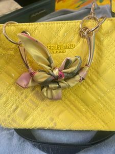 River Island Yellow Tote Bag
