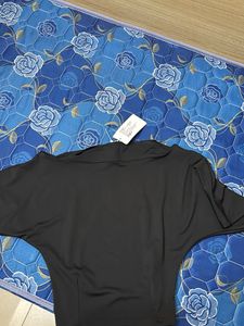 Chic One-Shoulder Black Top
