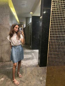 Zara White Crop Top With Strings