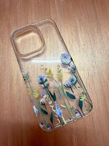 Floral Clear Phone Case for iPhone 16 pro