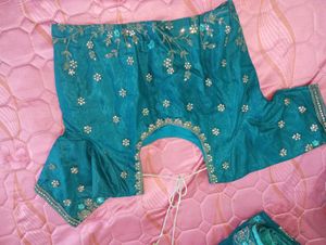 Teal Embellished Lehenga Skirt