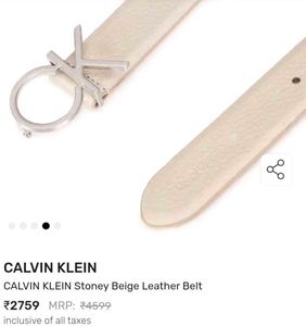 Calvin Klein CK Belt Genuine leather
