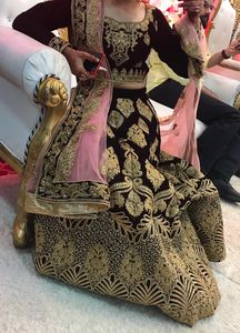 Wine Colour Lengha