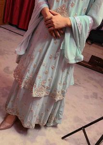Beautiful Embroidered skirt short frock with dupat