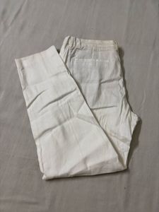 Zara Men's White Linen Pants