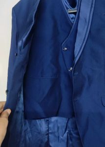 Men's Blue Suit Jacket &amp; Vest