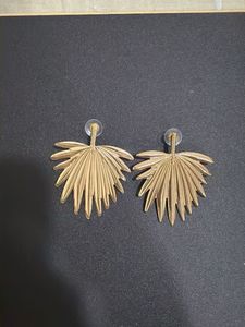 Gold Leaf Drop Earrings