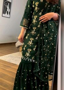 Top Plazzo and Dupatta with Heavy Embroidery Work
