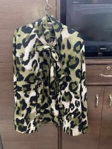 Green Animal Print Shirt