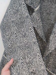 Chic Herringbone Patterned Coat