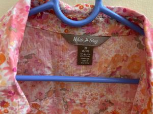 Sheer Floral Button-Up Shirt