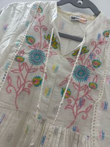 White Embroidered ethnic dress