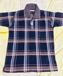 Men's Plaid Polo T-Shirt