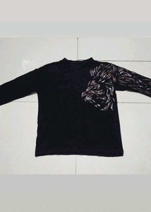 Stylish Black Men's Long Sleeve T Shirt