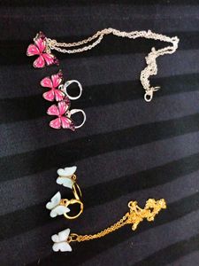 Butterfly Necklace & Earrings Set