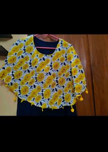Maxy Style Long Blue Top