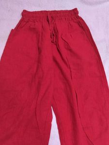 Red Palazzo Pants - Comfy & Stylish