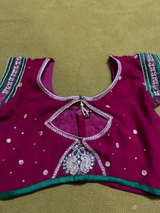 pink beautiful saree