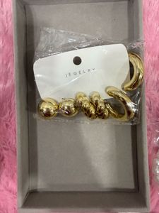 Combo of 5 Gold Tone Necklace &amp; Earring Set