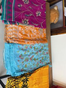 Vibrant Floral Print Sarees
