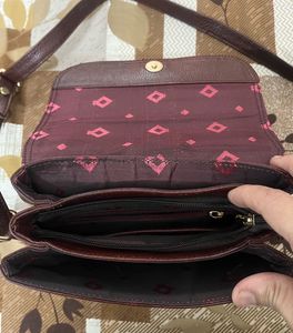 Leather sling bag