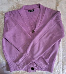Lavender Knit Cardigan