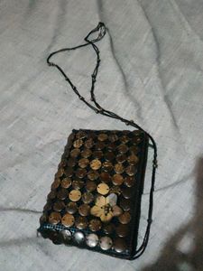 Handcrafted Coconut Shell Beaded Sling bag for Wom